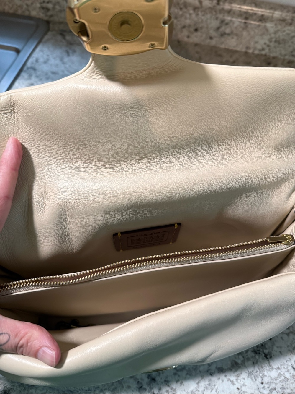 Coach Pillow Tabby Cream Shoulder Bag - Picture 4 of 6